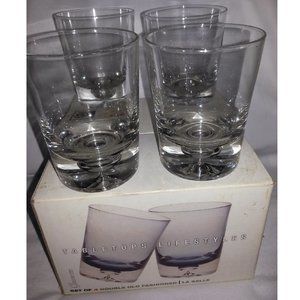 Vtg 4 TABLETOP UNLIMITED WHISKY/Drink Glass Clear